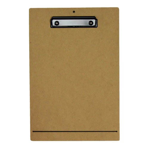 Klemmbrett zum Aufhängen mit Gummiband natur